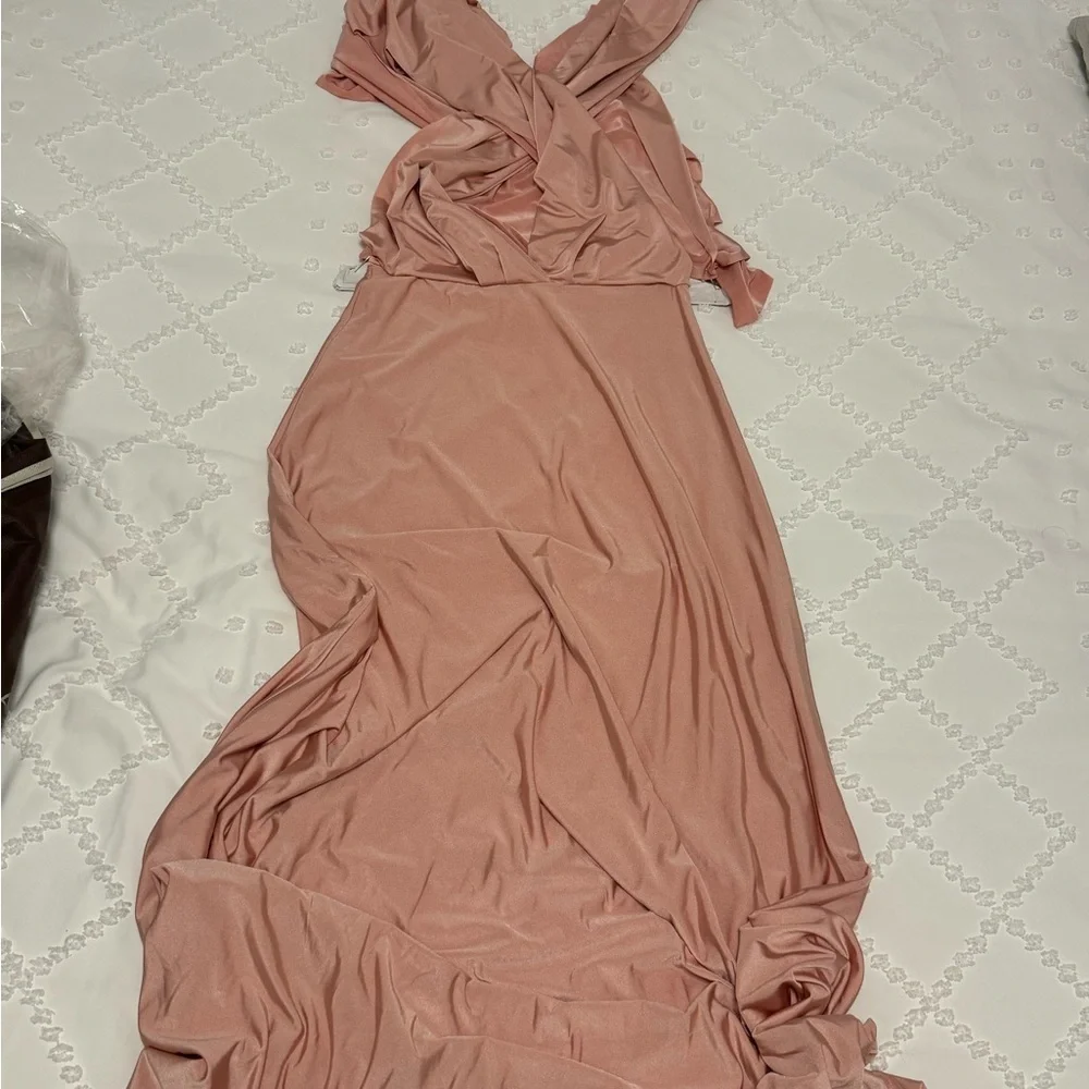 Lulus convertible blush pink Dress - Picture 3 of 5